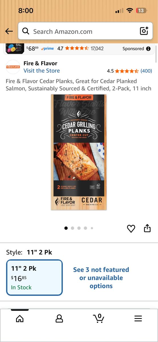 Cedar Grilling Planks