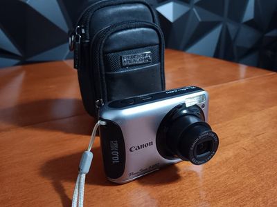 Canon PowerShot A490 10.0MP Digital Camera - Silver, with SD Card & Batteries AA. Tested. Good Conditions!