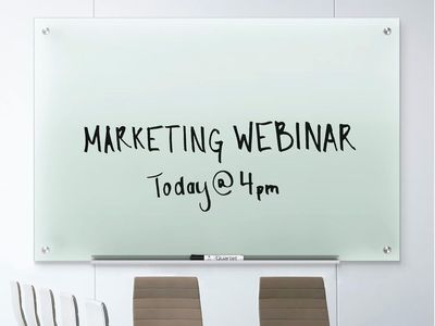 4' x 3' Frosted White Quartet Glass Whiteboard