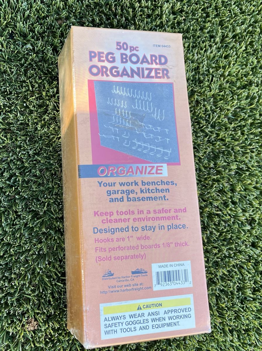 NEW 50 Pc Peg Board Organizer.