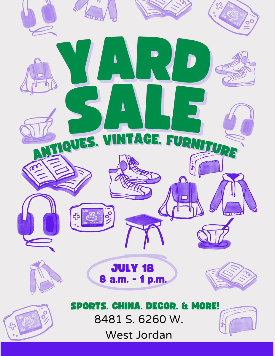 Yard Sale - Saturday, July 18 - 8 a.m. - 1 p.m.
