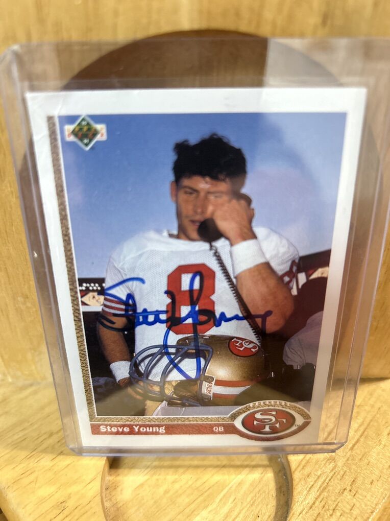 Steve Young Upper Deck Auto Football Auto Card