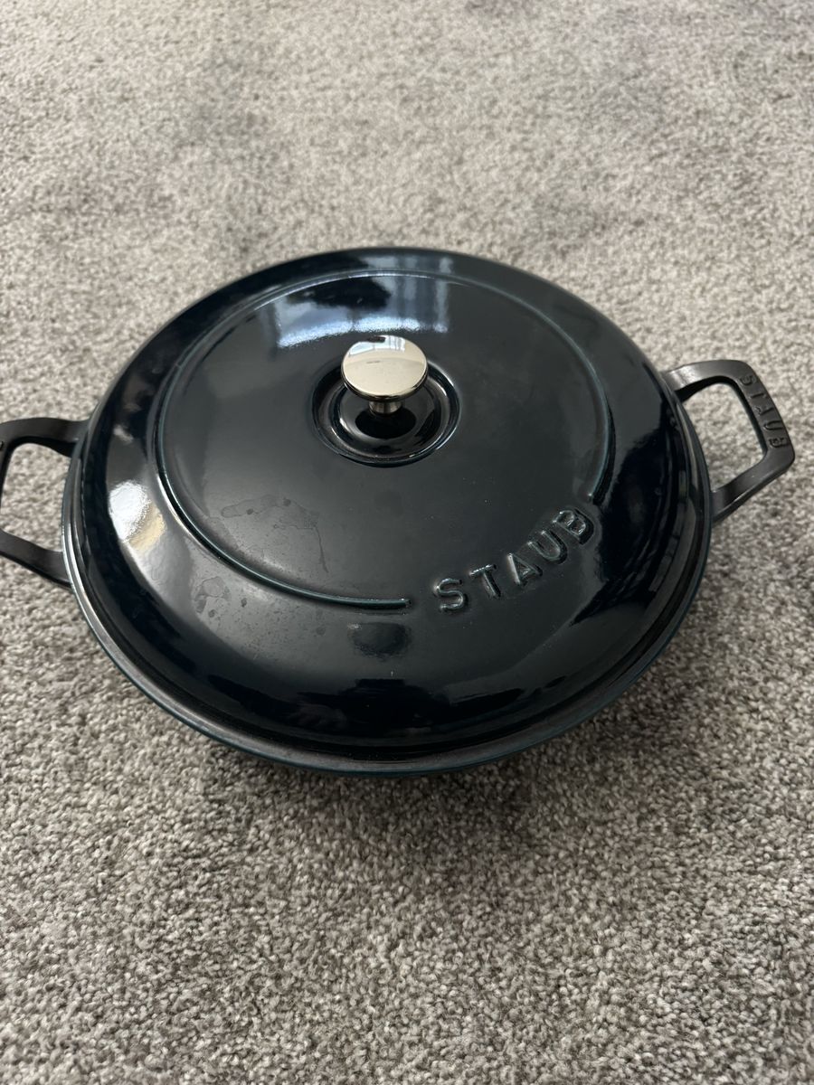 Staub Cast Iron Braiser Enamel 30cm 11.75" with lid La Mer/teal