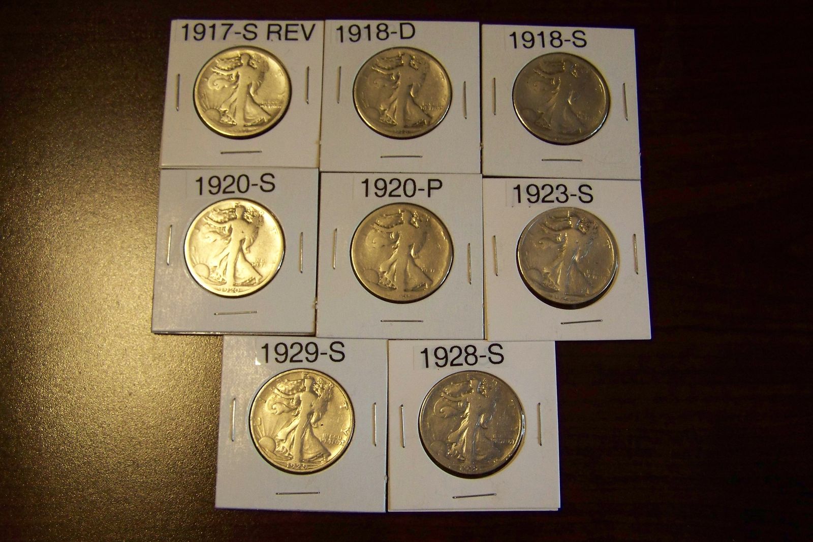 Walking Liberty Half Dollars, 90% Silver, 1917-1929