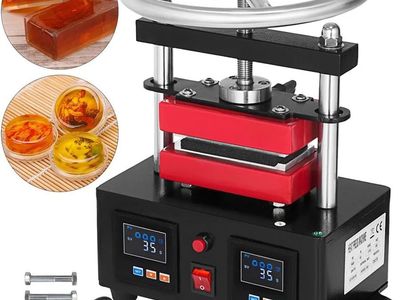 Heat Press Machine Manual Dual Heated Plates 2.4"x 4.7" Portable Rosin Press Machine with LCD Display