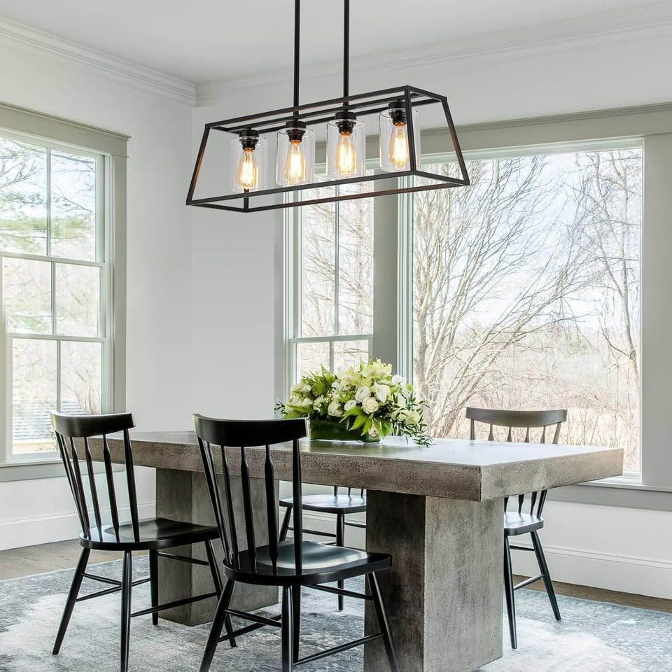 Black 4-light Farmhouse Chandelier