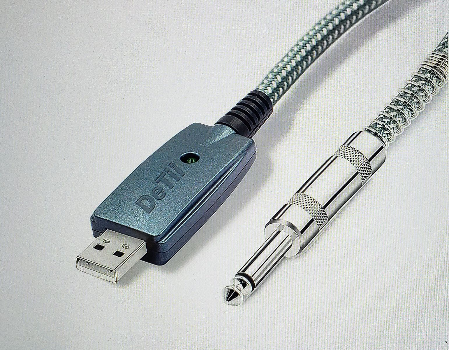High Quality 10-ft USB Guitar Cable - USB Male to 6.35mm 1/4 Inch TS Jack Connector -  USB Recording Connection Cable