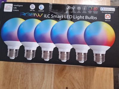 ILC Smart LED Light Bulbs RGBW BRmesh A19 E26 6-Pack Dimmable Works w/ Alexa New