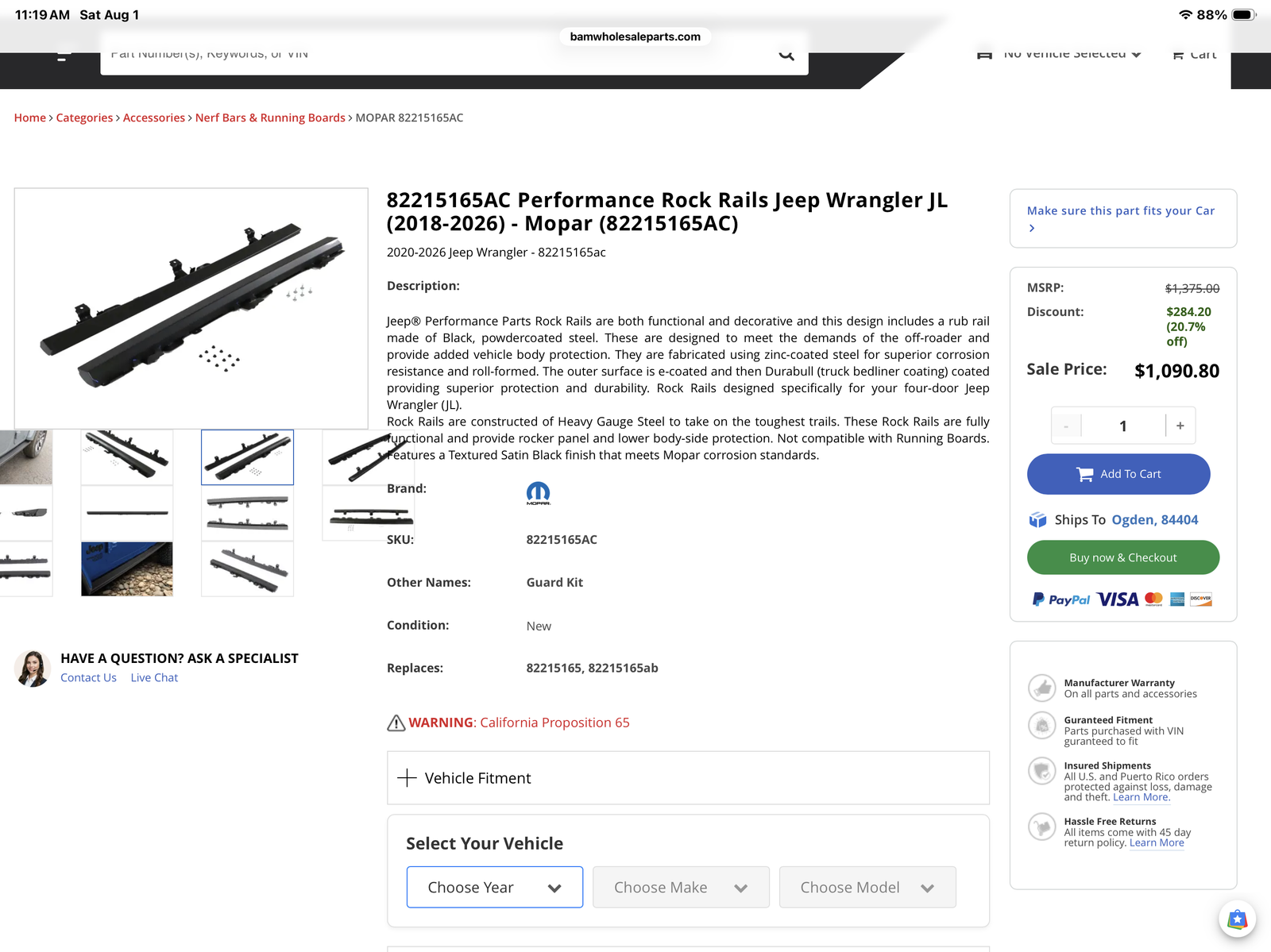 Jeep Wrangler JL Rock Rails New Take Offs From Rubicon 392 Final Edition