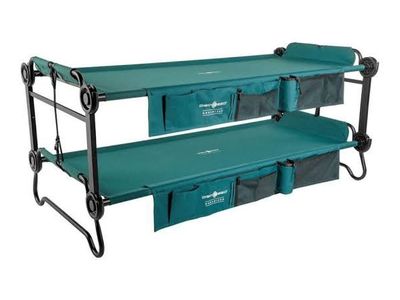 4- Disc-O-Bed XL Extra Large Portable Camping Cot Bunk Beds with Organizers - Green, Excellent Condition