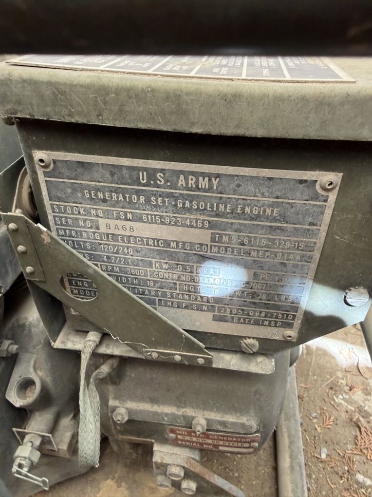 Old Army 120ac Genset