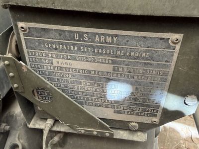 Old Army 120ac Genset