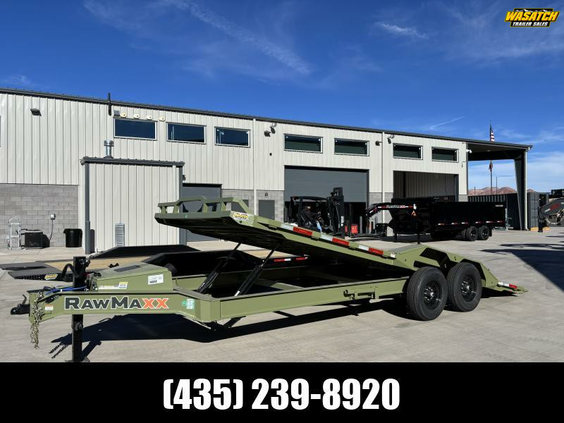 RawMaxx 8.5X22 14K FYH LOWPRO FULL TILT Equipment Trailer