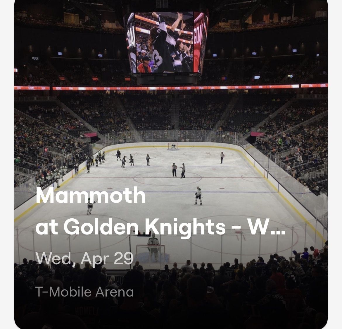 Utah Mammoth @ Vegas Knights