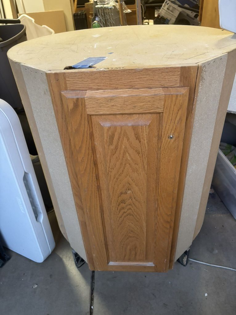 Oak Corner Kitchen Cabinet