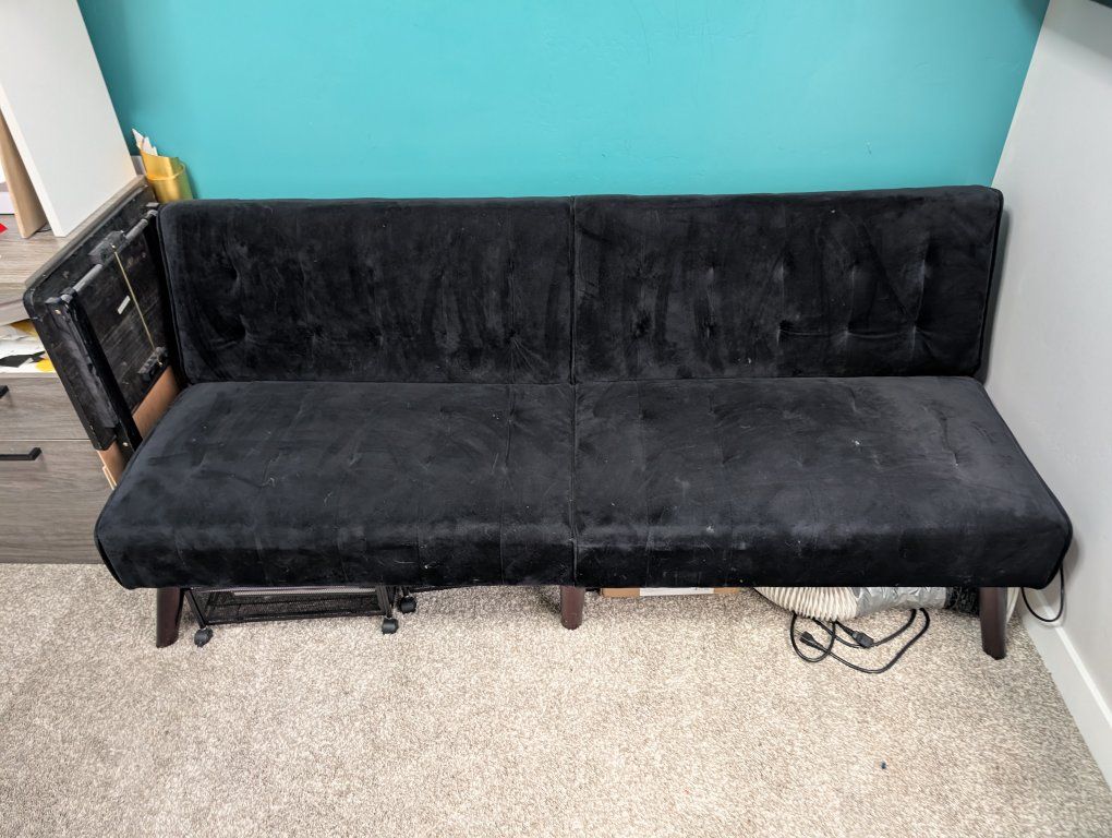 George Oliver Dawnna 71” Velvet Armless Convertibl