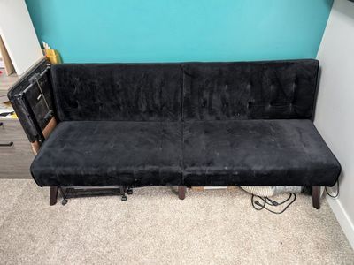 George Oliver Dawnna 71” Velvet Armless Convertibl