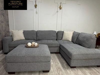MAYCEN SECTIONAL AND OTTOMAN WE OFFER DELIVERY