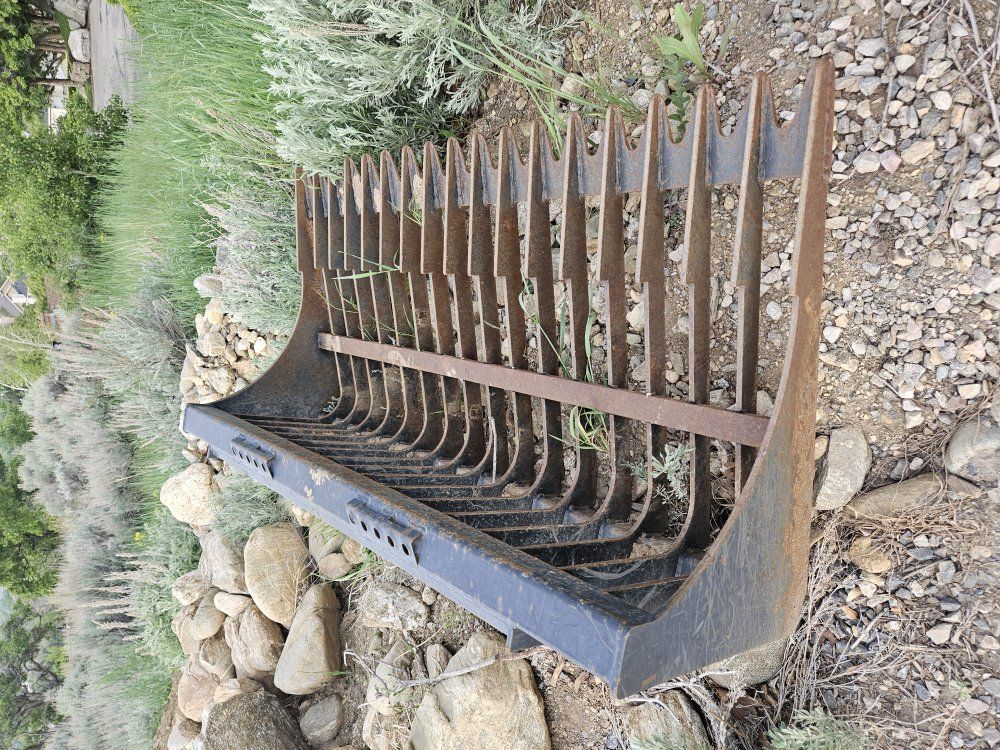 60 inch skid steer rock skeleton bucket