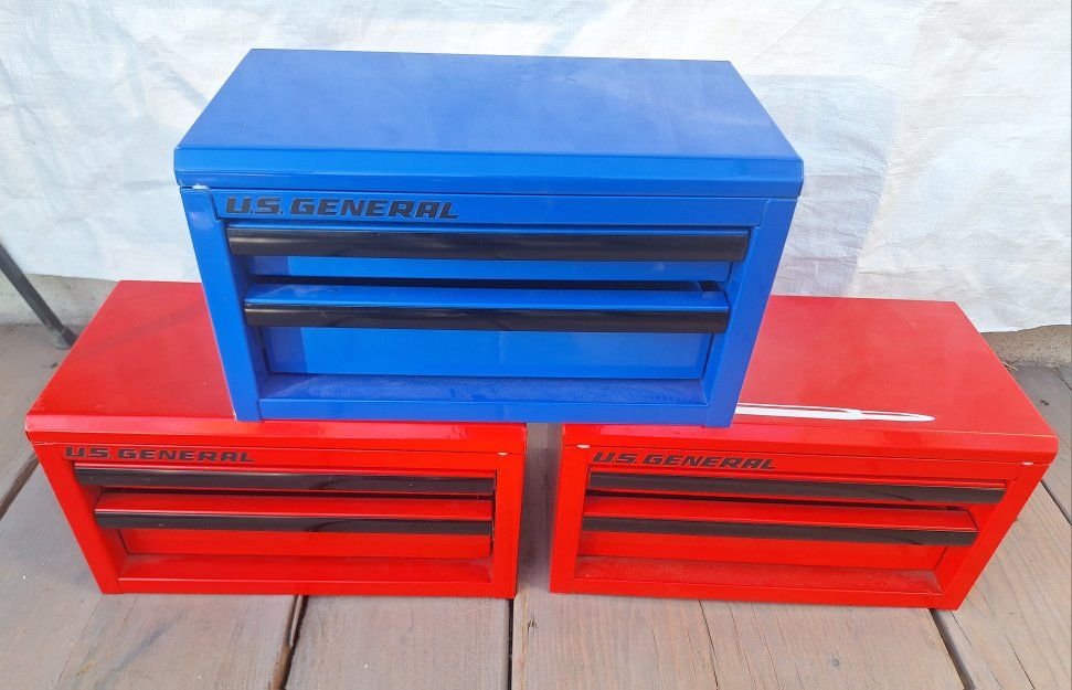 Nice US General Mini Tool Boxes set of 3