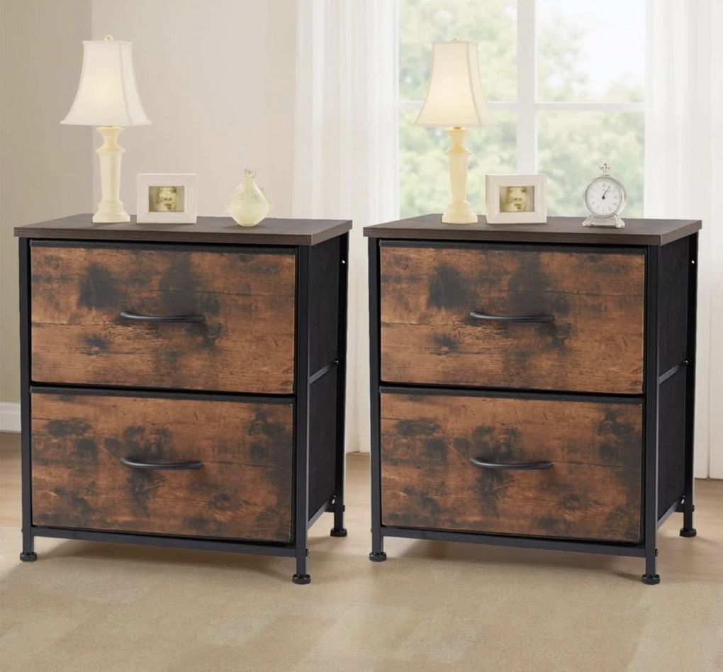 Set of 2 Modern Nightstands – $50 Total!