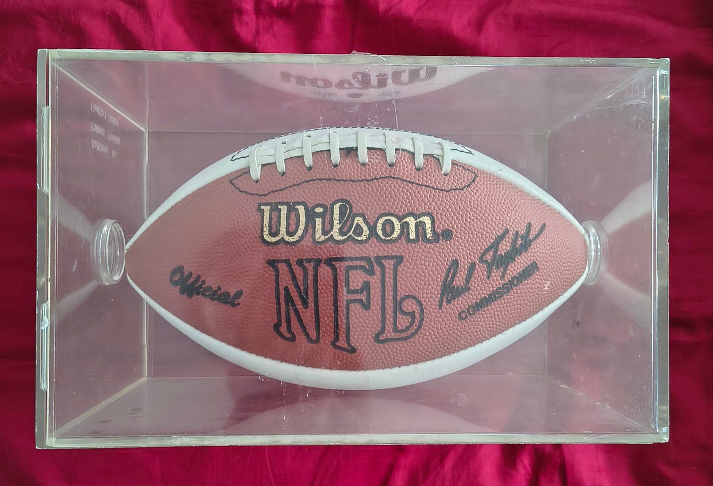Autographed John Randle #93 Signed Wilson Official NFL Football with Display Case