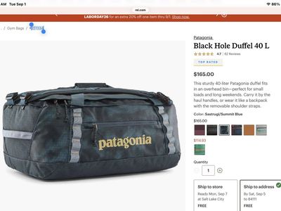 40 L Patagonia black hole.