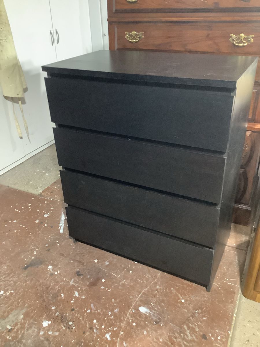 4 Drawer Black Dresser