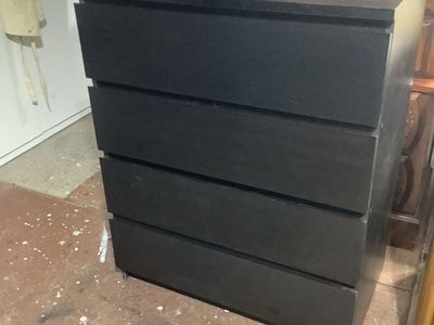 4 Drawer Black Dresser