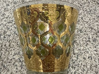 Vintage Culver Valencia Gold Trimmed Glasses - Set of 7, Antique Fair Find