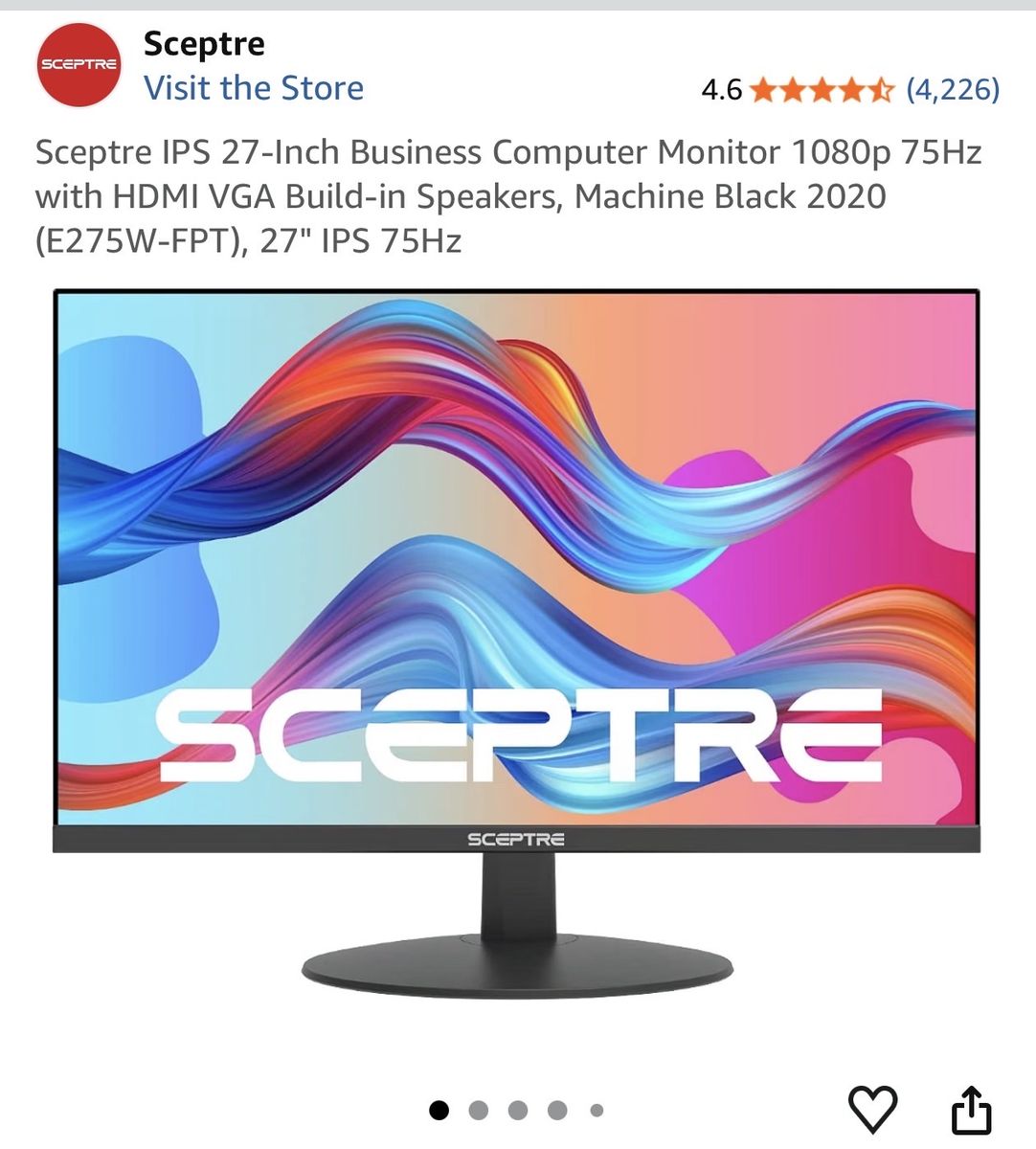 27” computer monitor