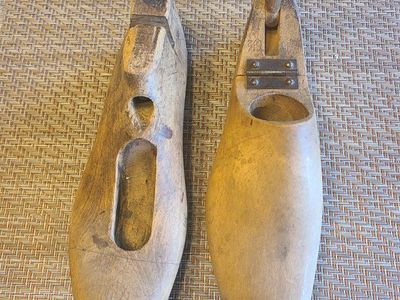 Vintage Wooden Shoe Lasts - Pair of Antique Cobbler Forms, Unique Home Decor