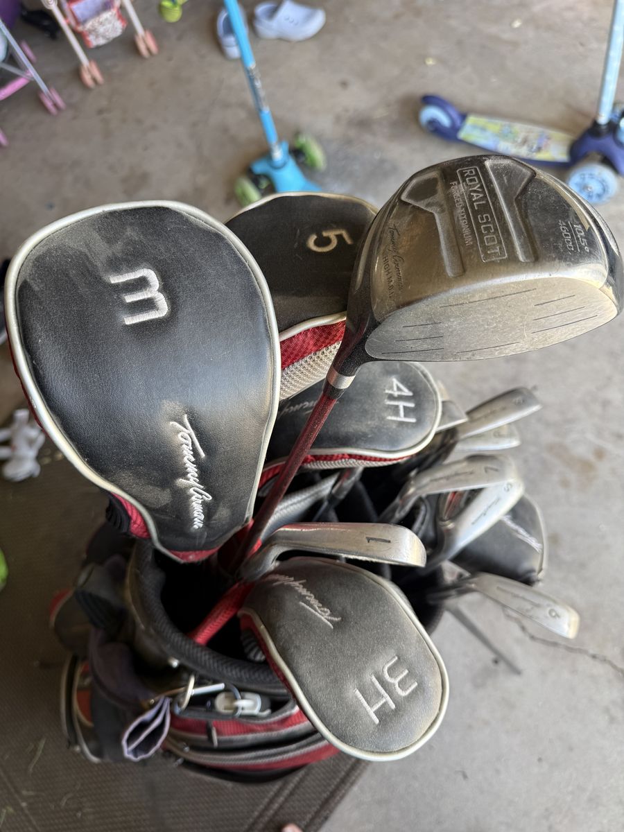 Tommy Armour Golf Club Set - Royal Scot Driver, 3 Wood, 4H & 5H Hybrids, Irons & Bag