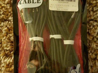Artchroe Durable Nylon Braided iPhone Charging Cable lightening 3 Pack