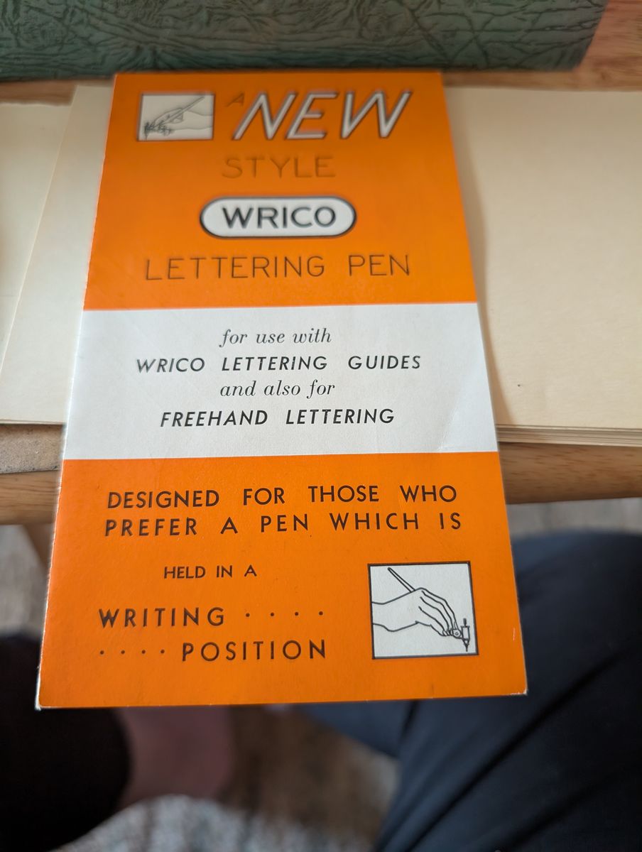 Vintage print WRICO lettering freehand.