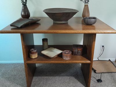 Slab Sided Solid Oak Console Table