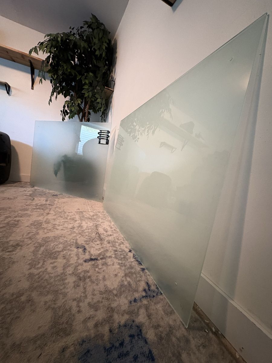 Large Frosted Glass Whiteboard