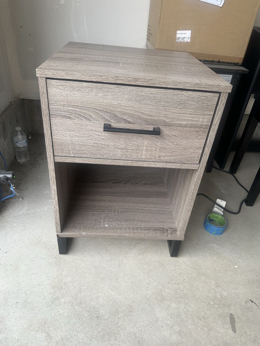Nightstand with drawer and shelf