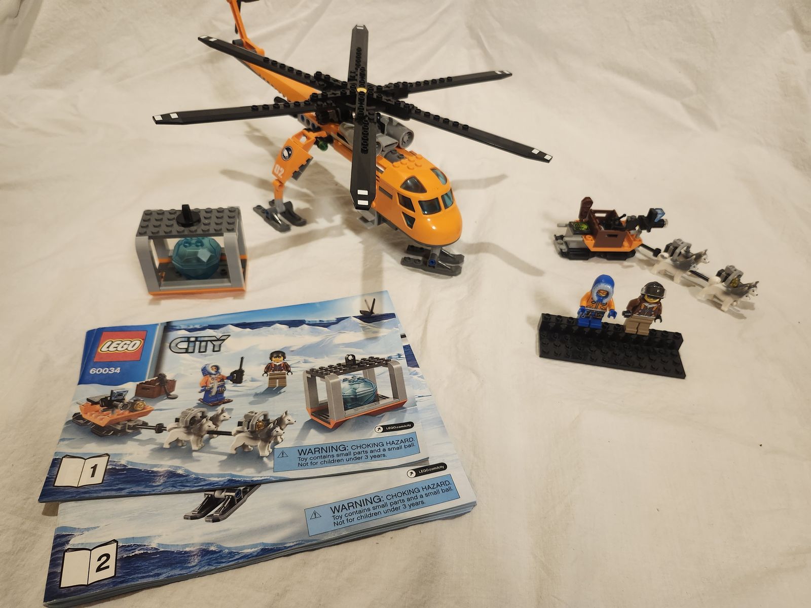 LEGO City 60034 Arctic Helicrane – 100% Complete w/ Instructions