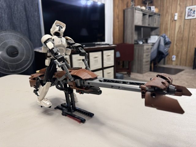 Lego Star Wars Scout Trooper and Speeder Bike (Built)