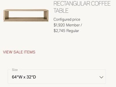 Restoration Hardware Cofee Table