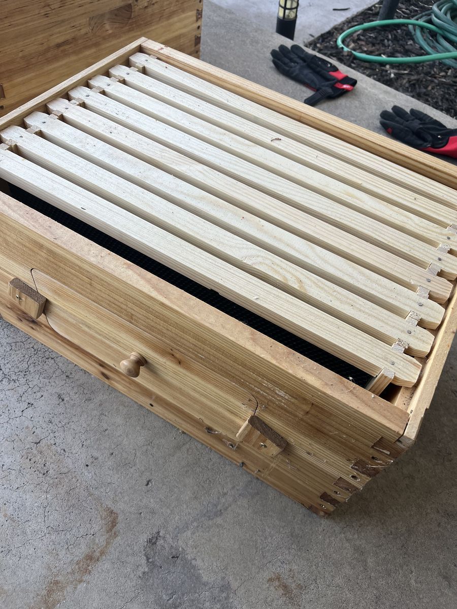 New 8 Frame Deep Langstroth Hive with Frames