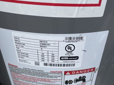30 gal. Electric water heater