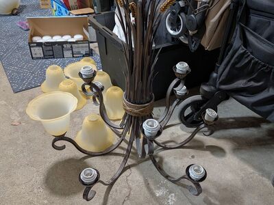 Bronze Chandelier 8 bulbs