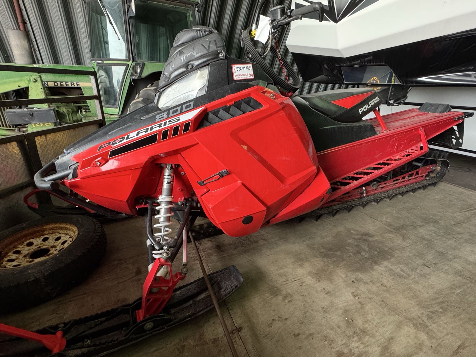 2014 Polaris 800 RMK 155 Snowmobile Red