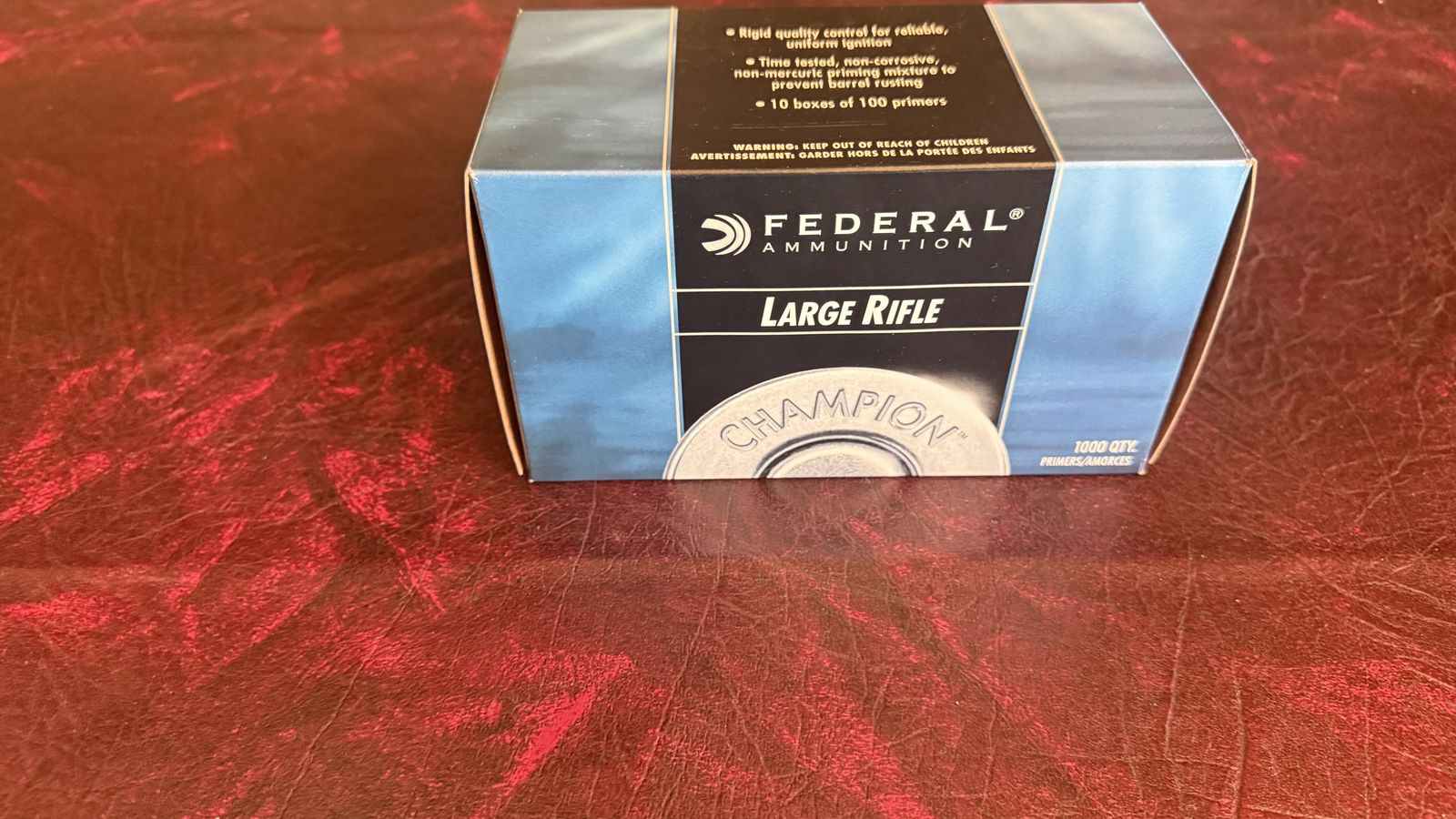 Federal Champion Large Rifle Primers – 1000 Count – Sealed (NEW)