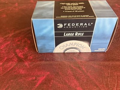 Federal Champion Large Rifle Primers – 1000 Count – Sealed (NEW)