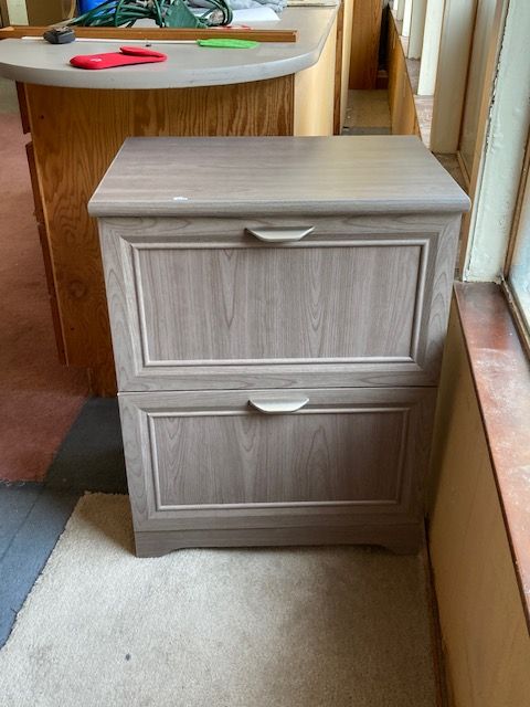 Sturdy Hardwood 2-Drawer Filing Cabinet