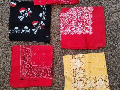 5 various bandanas in great condition - total bandana bandanna