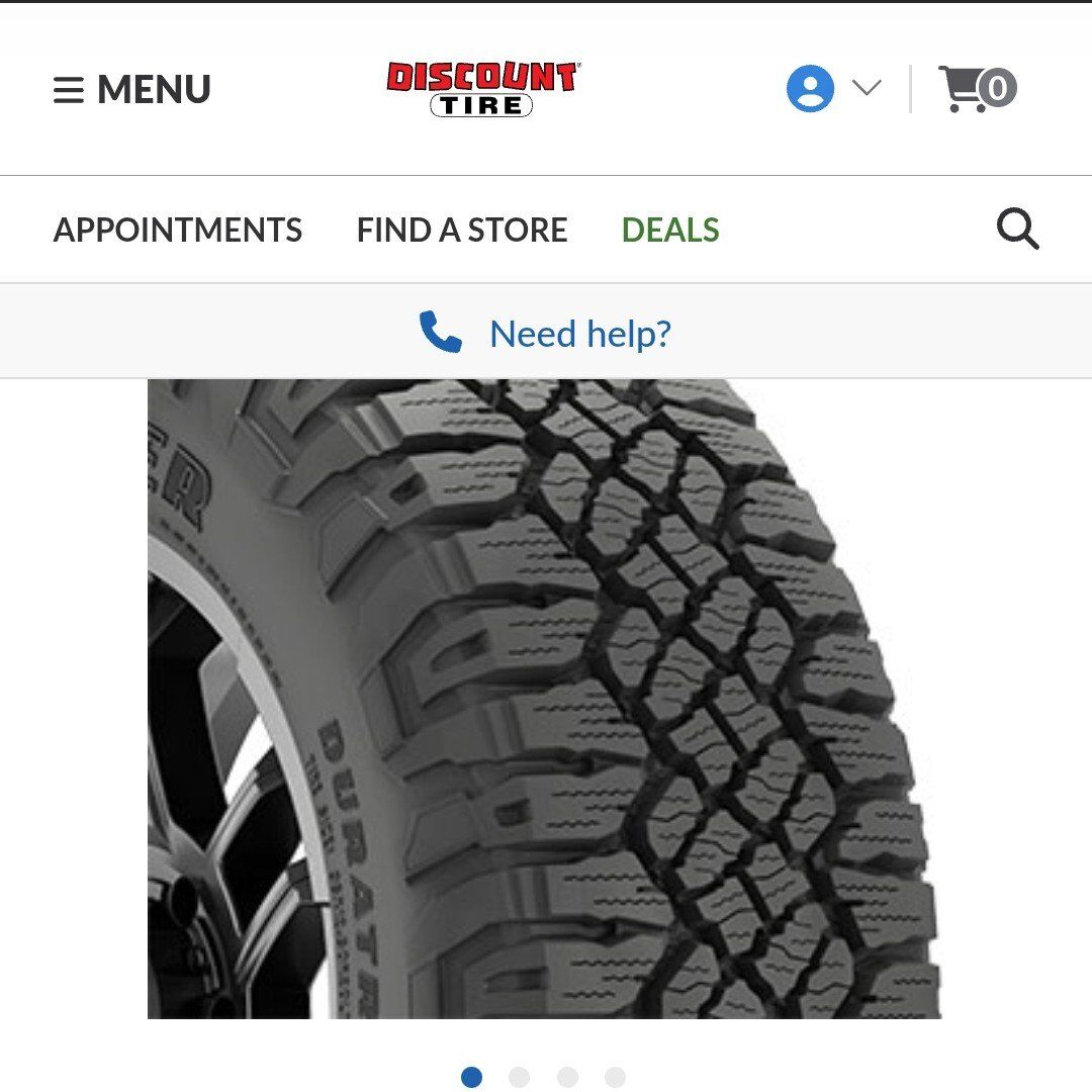 (4) Wrangler Duratrac LT 245/75 R16